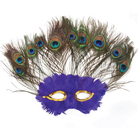 Decorative  peacock Feather Mask